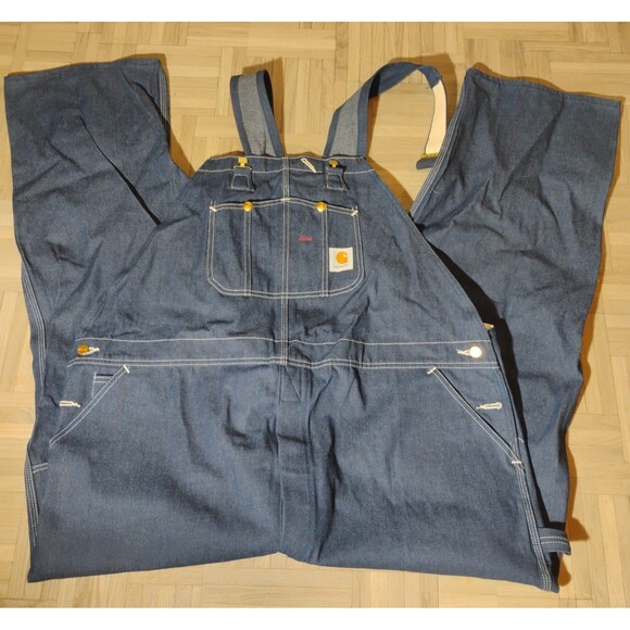 Carhartt Denim BIB Overalls NWT Size 50x32